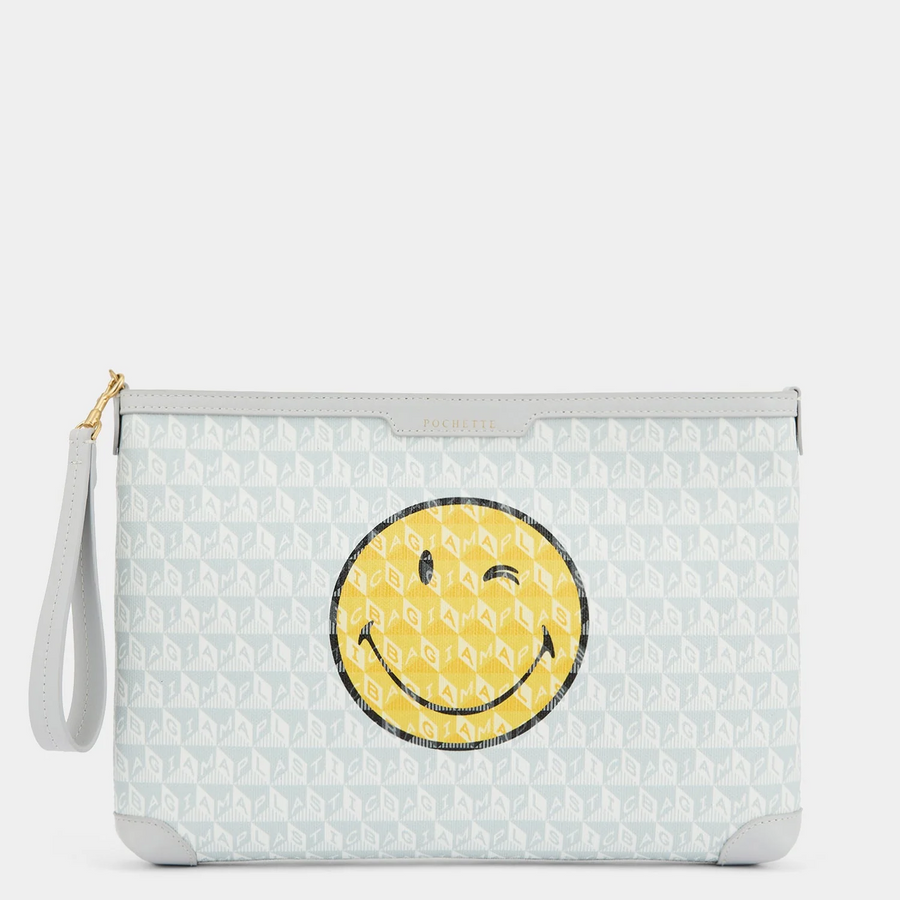 I am a Plastic Bag Pochette Wink in Recycled Canvas