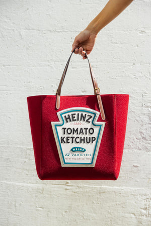 Ketchup Tote in Vampire Recycled Felt