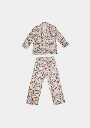 Pyjamas All Over Stickers in
Chalk Silk Crepe