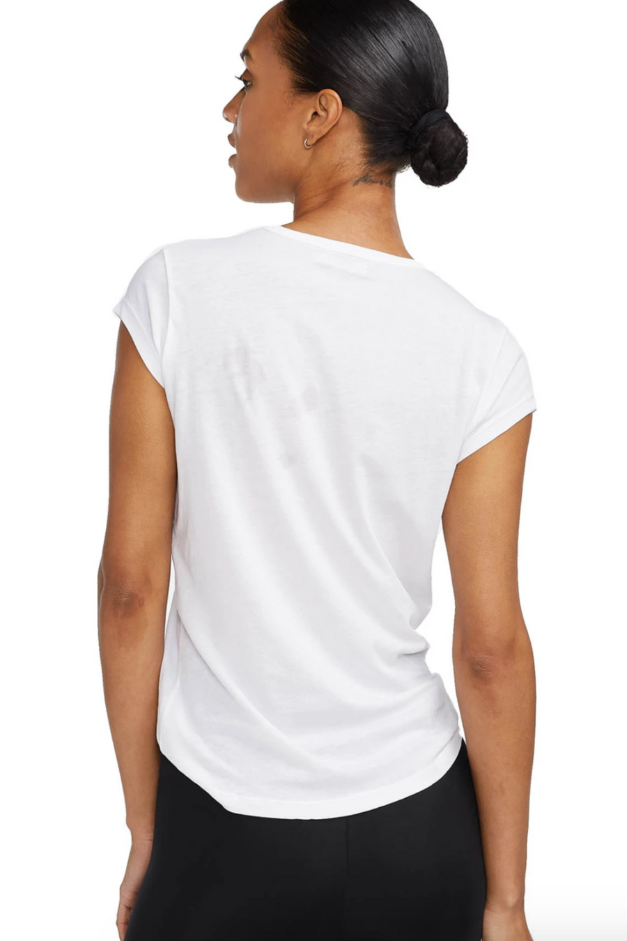Short Sleeve Shirttail Cotton T- Shirt White