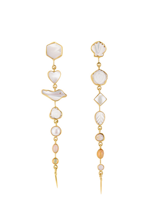 PEARL & SHELL DROP EARRINGS