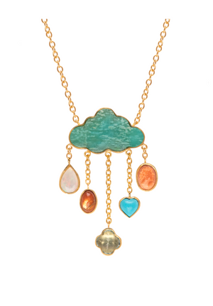 CLOUD & RAIN CHAIN DROP NECKLACE