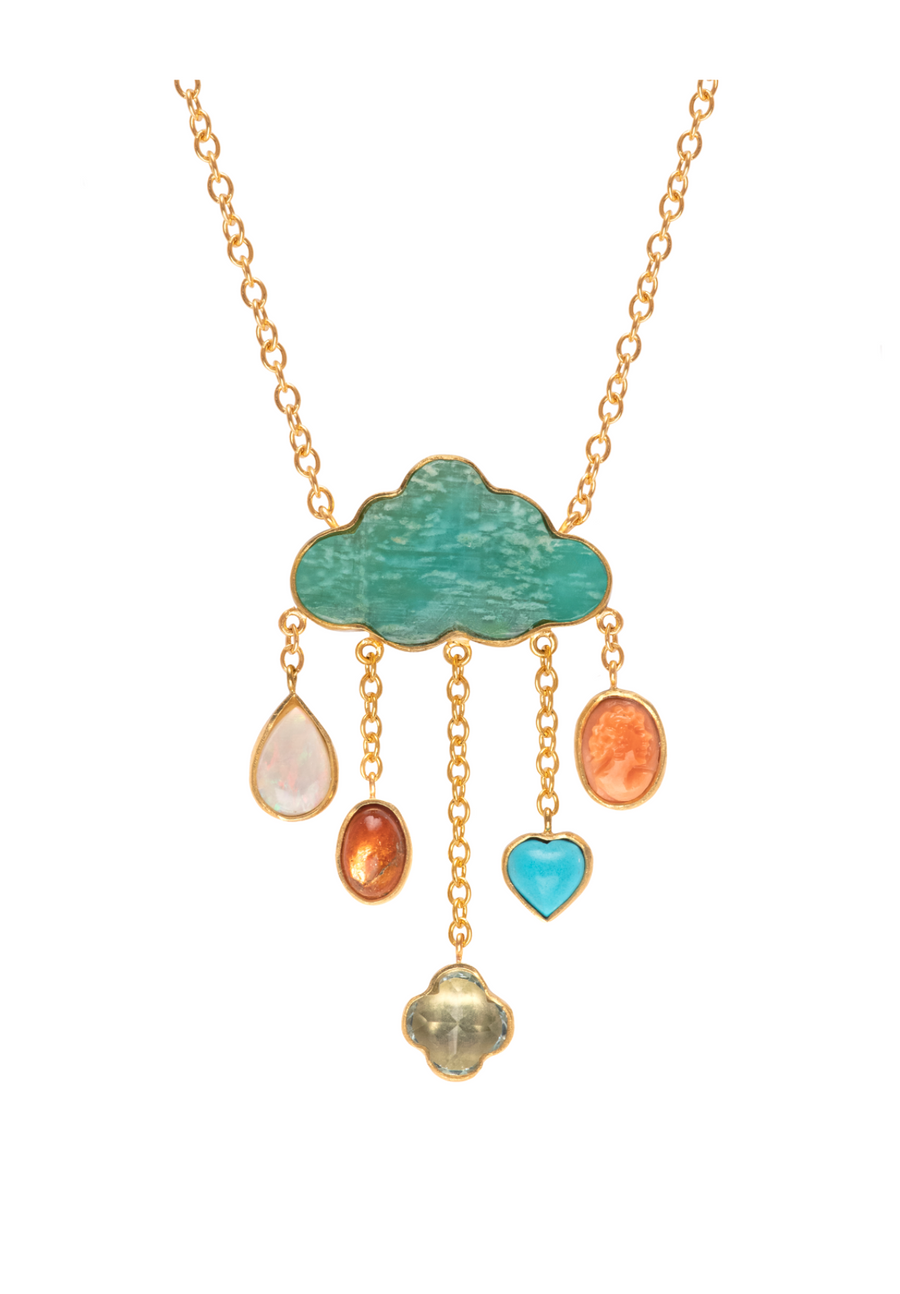 CLOUD & RAIN CHAIN DROP NECKLACE