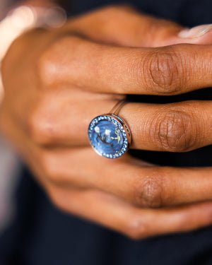 18K White Gold & Sapphires Fairytale Ring