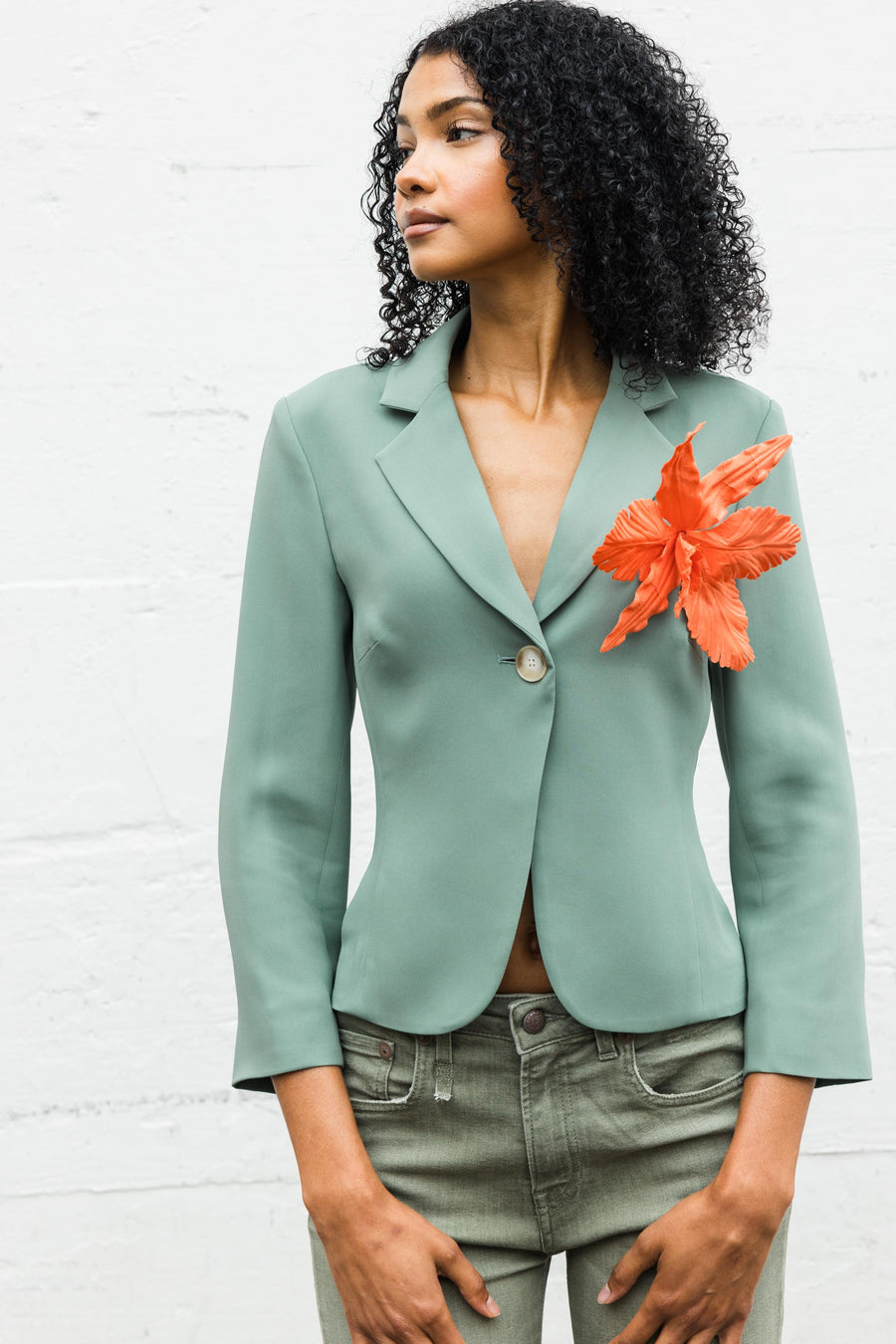 Oh Baby Blazer in Double Faced Georgette