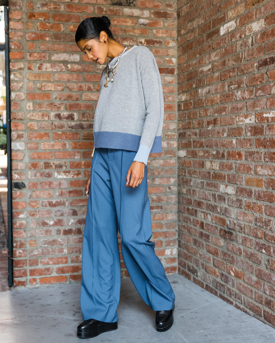 Blue Stitch Front Seam Pants AW24