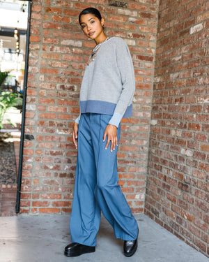 Blue Stitch Front Seam Pants AW24