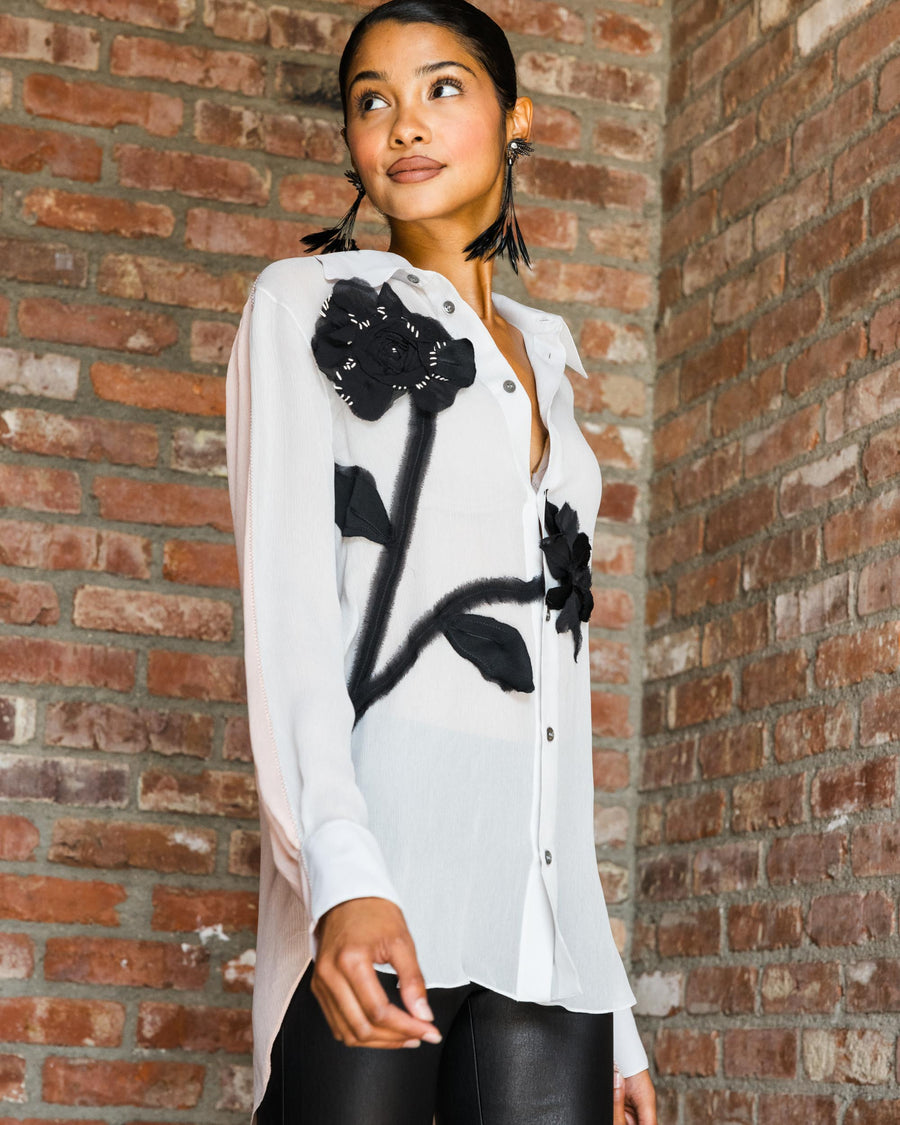 Classic Floral Long Sleeve With Collar AW24