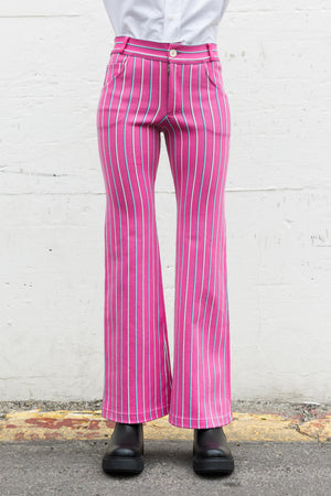 SS24 Marni Striped Pants in Pink