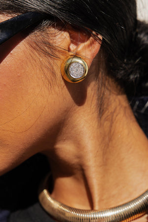 18 Karat Gold Vintage Diamond Earrings