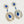 Load image into Gallery viewer, Giambattista Valli Metal Earrings in Dark Blue/Silver
