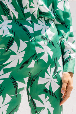 Martha Tunic In Green Pinwheel