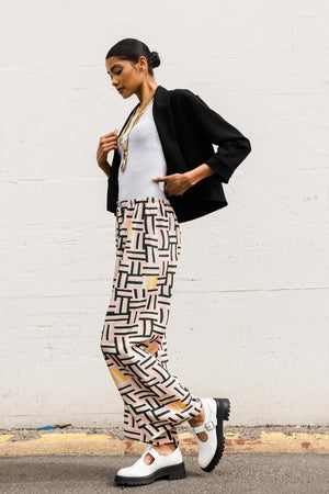 Print Cropped Pull-On in Edge