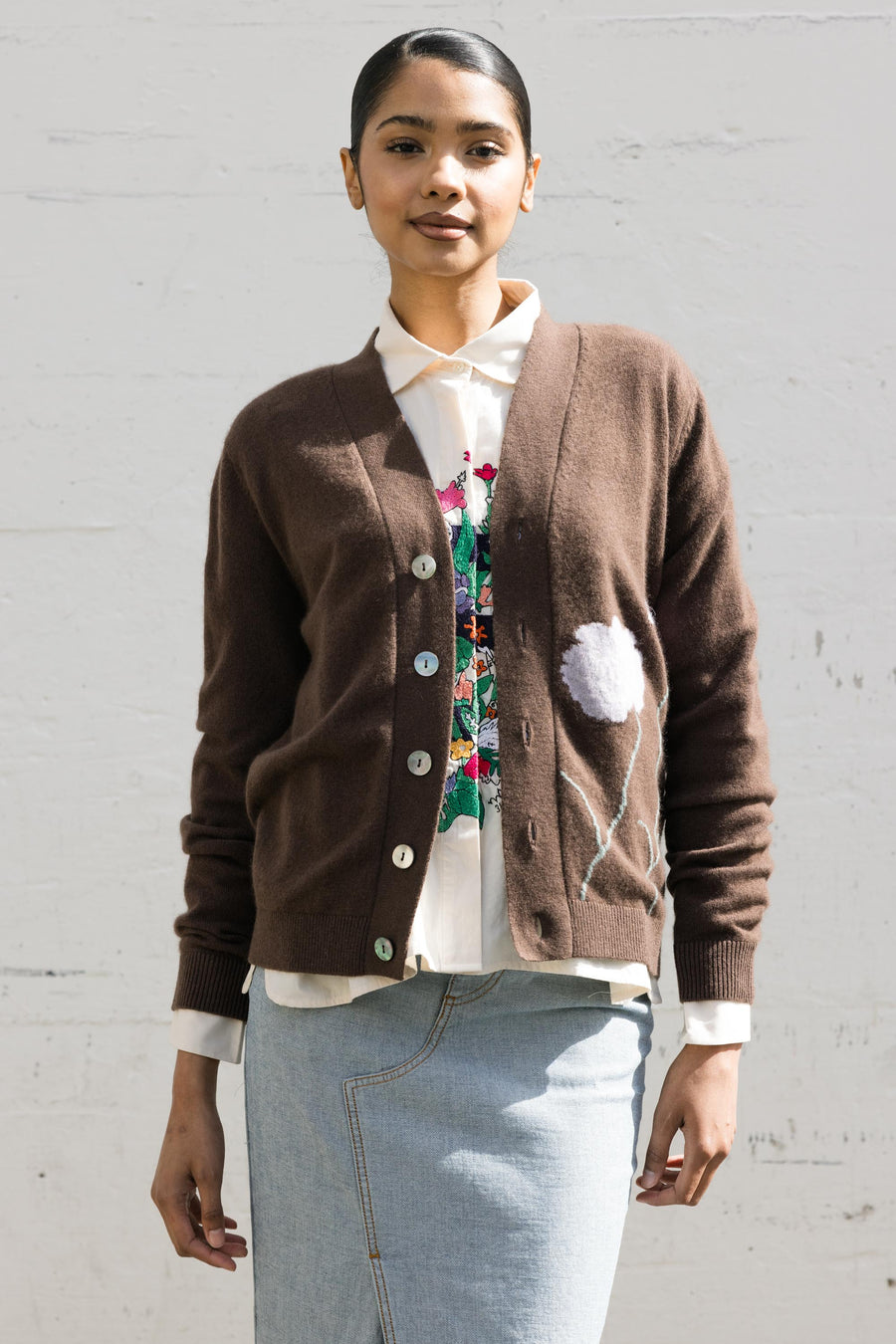 Limited Edition Cashmere Floral Cardigan