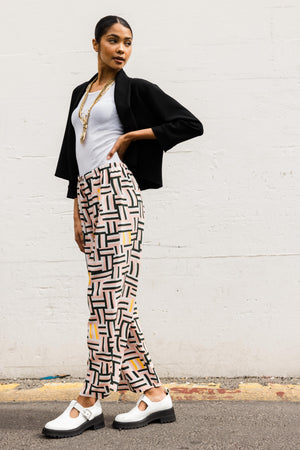 Print Cropped Pull-On in Edge