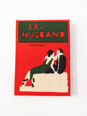 Ex-husband Book Clutch Bag w Crossbody Strap