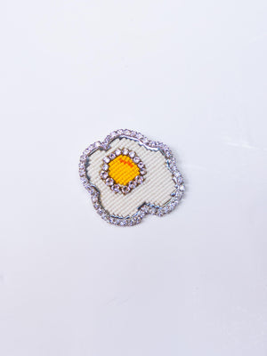 Emoji Bling Egg Brooch