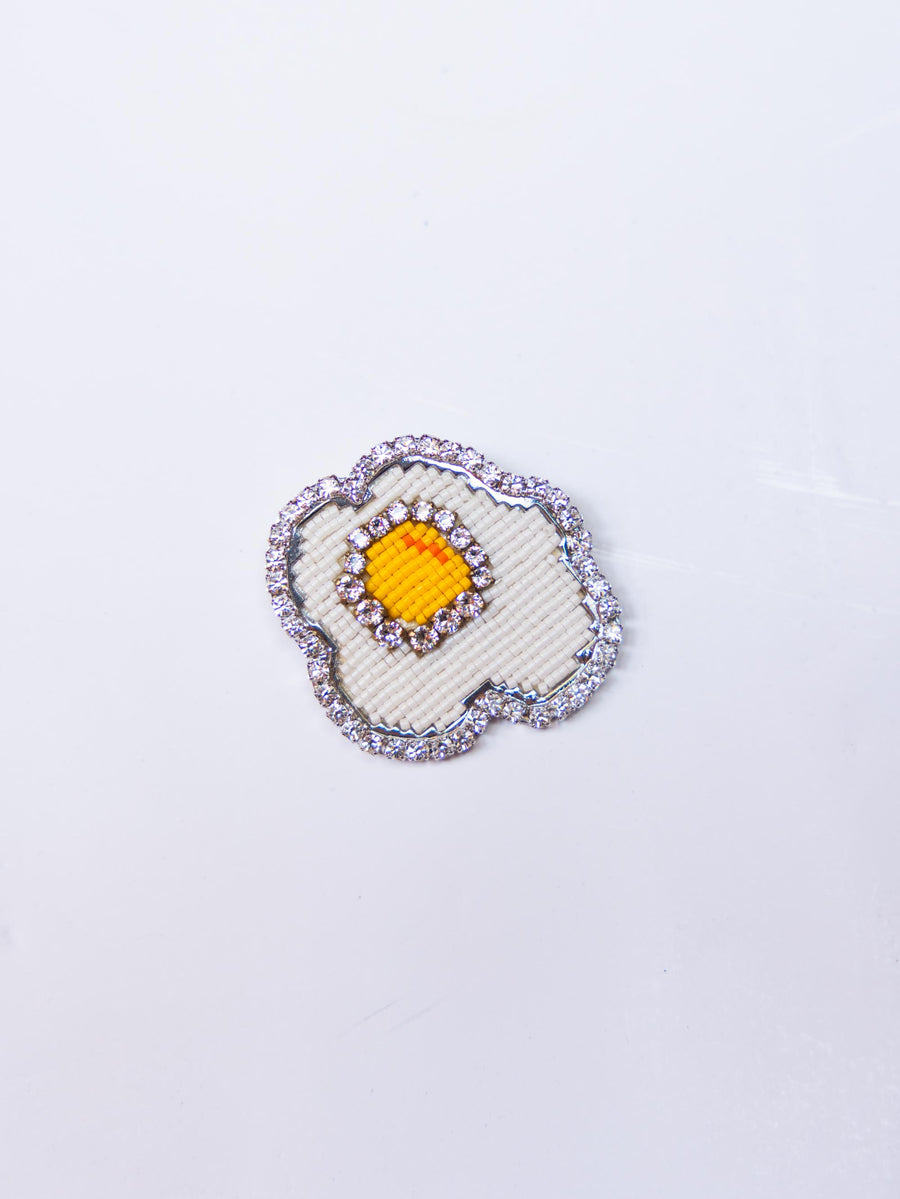 Emoji Bling Egg Brooch