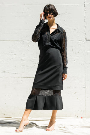 Lace Skirt In Black