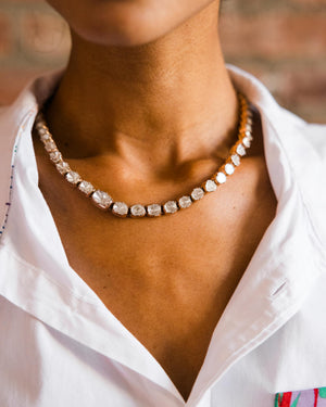 Rose Gold & Diamond choker necklace