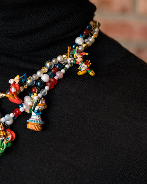 Mickey & Friends Vtg Charm Layered Necklaces