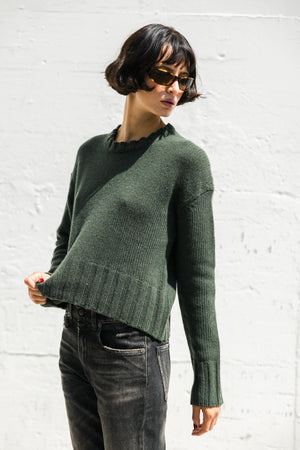 Lea Long Sleeve Sweater in Green