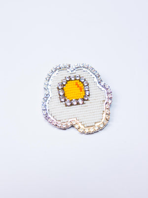 Emoji Bling Egg Brooch