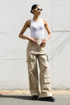 EMBROIDERED CALI CARGO TROUSER