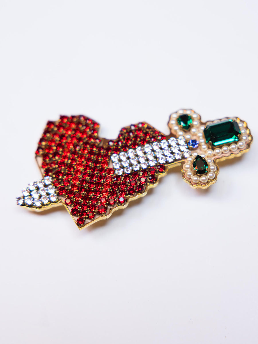 Heart & Sword Brooch