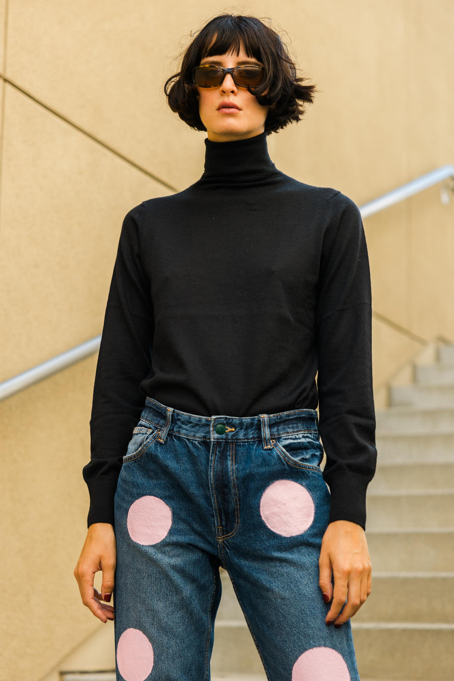 turtleneck-sweater in black