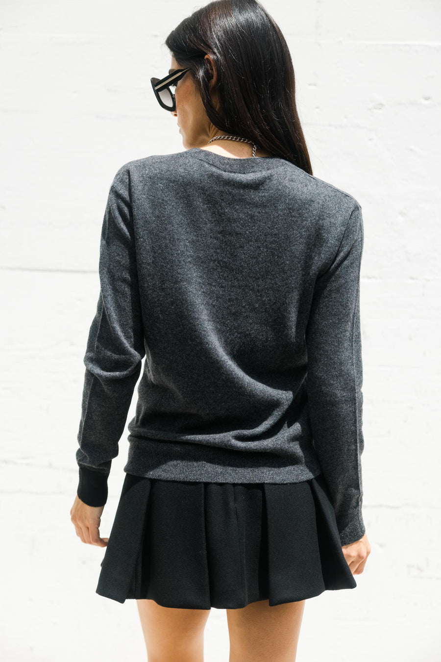 Wool And Cashmere Sweater in Graphite