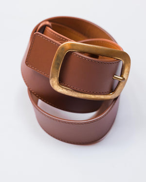 Smooth Leather La Captivante Belt with Gold