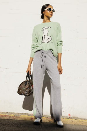 Woodstock Wide Leg Pant in Grey