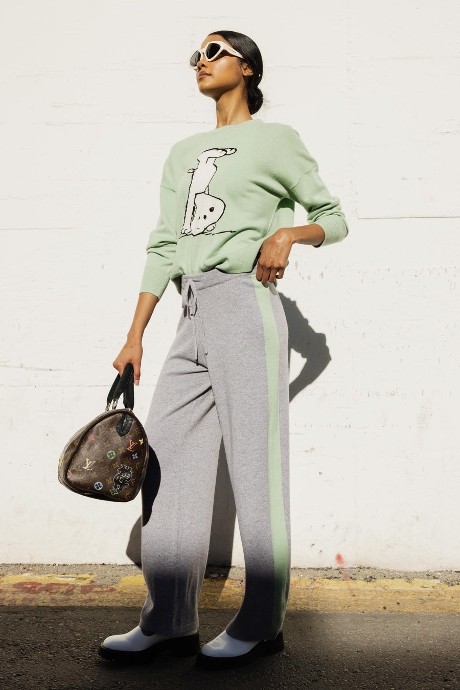 Woodstock Wide Leg Pant in Grey