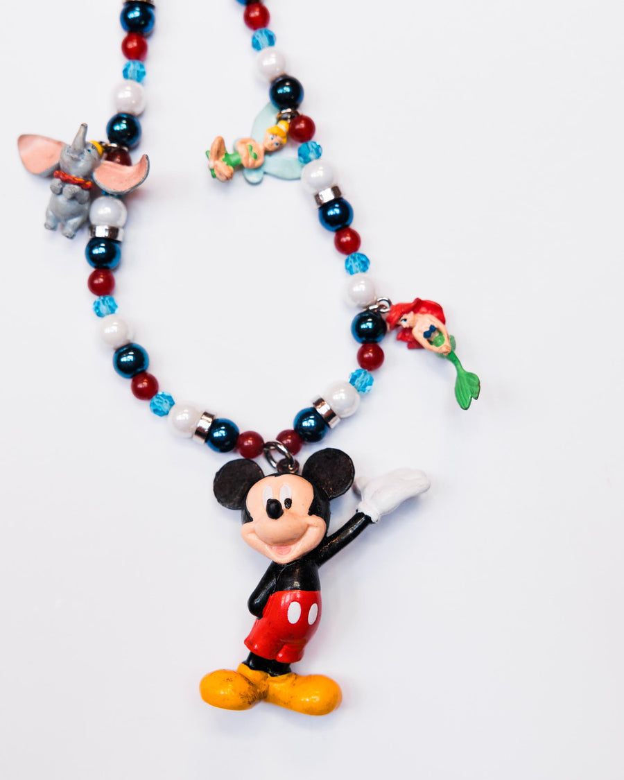 Mickey & Friends Vtg Charm Layered Necklaces