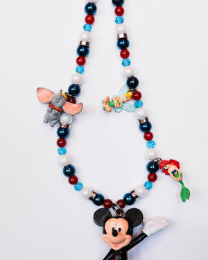 Mickey & Friends Vtg Charm Layered Necklaces