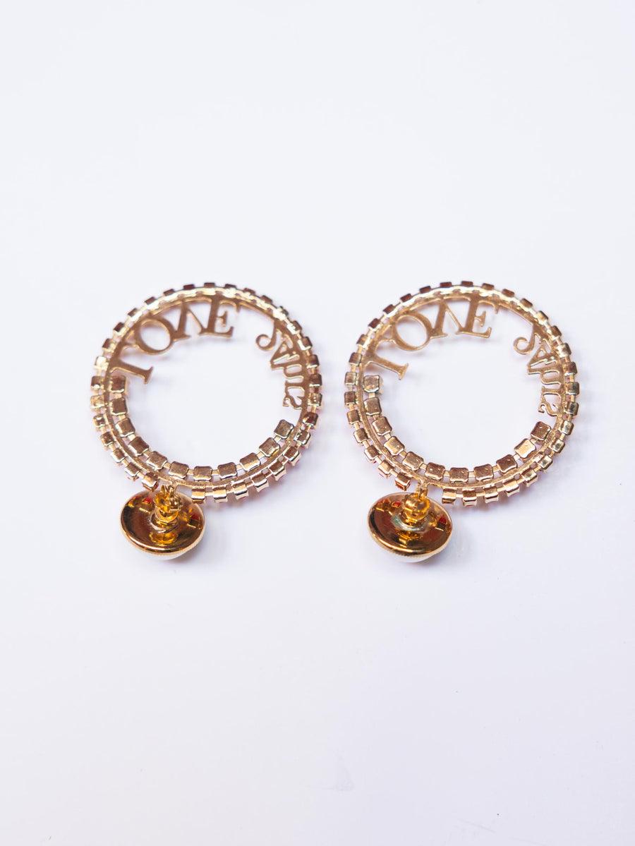 24 hr love hoop earrings