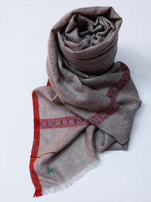 Dussa Cashmere Shawl Scarf in Beige