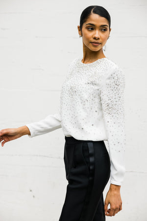 Embellished Shirt Wb In Off White