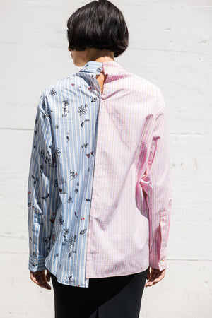 Dual Toned Shirt in Pink/Blue