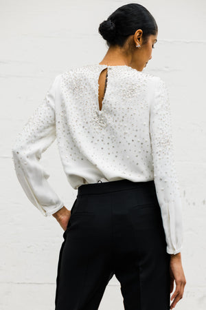 Embellished Shirt Wb In Off White
