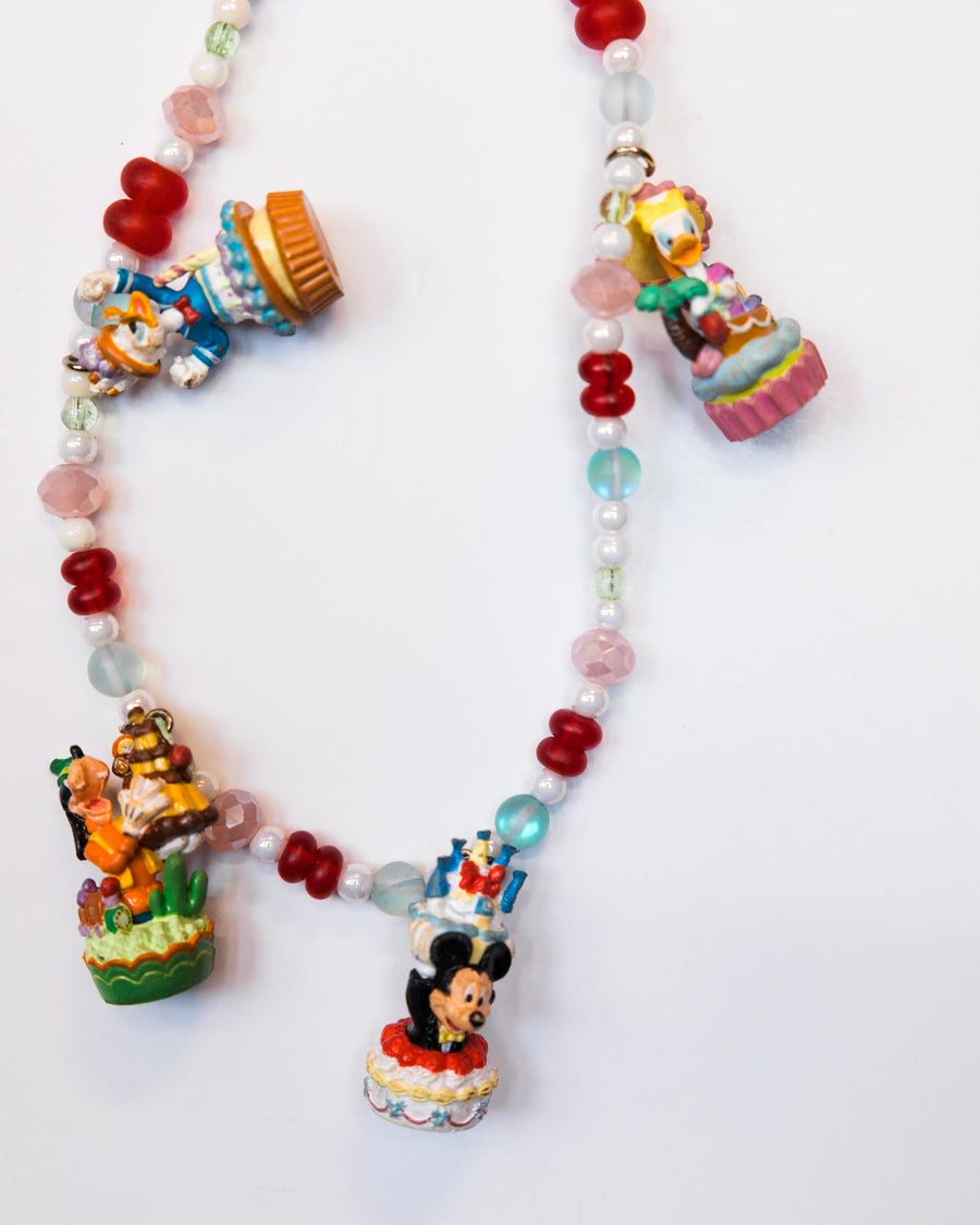 Mickey & Friends Vtg Charm Layered Necklaces