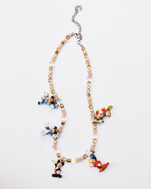 Mickey & Friends Vtg Charm Layered Necklaces