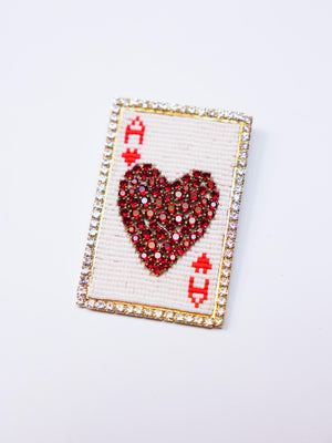 Ace of Hearts Brooch