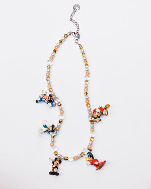 Mickey & Friends Vtg Charm Layered Necklaces