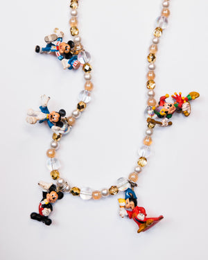 Mickey & Friends Vtg Charm Layered Necklaces