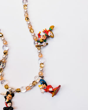 Mickey & Friends Vtg Charm Layered Necklaces