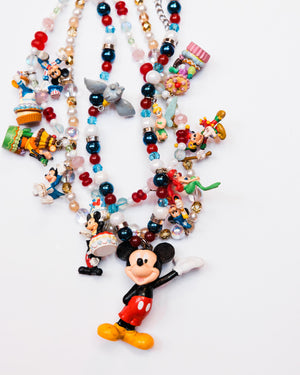 Mickey & Friends Vtg Charm Layered Necklaces