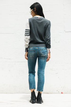 Fun Mix Relaxed Fit Crew Neck in Grey