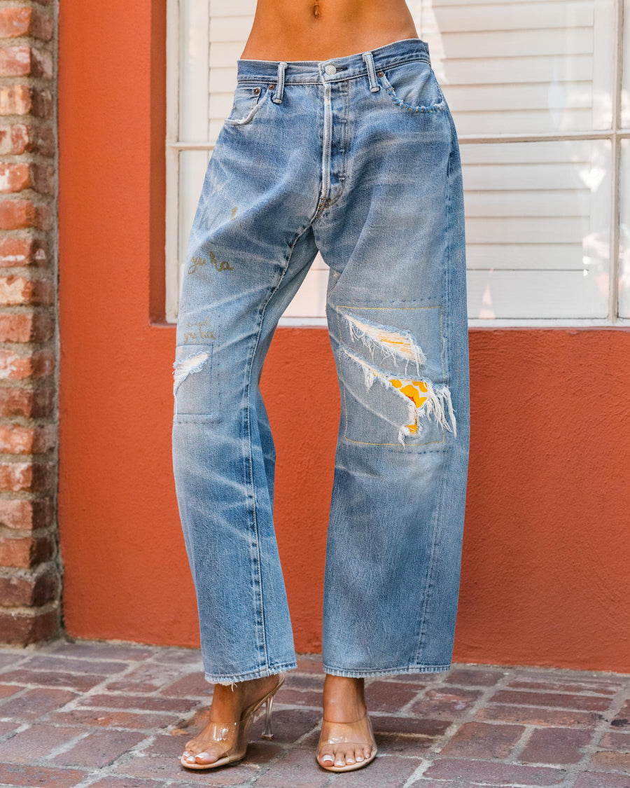 VTG Japanese Denim W Yuka Handwritten